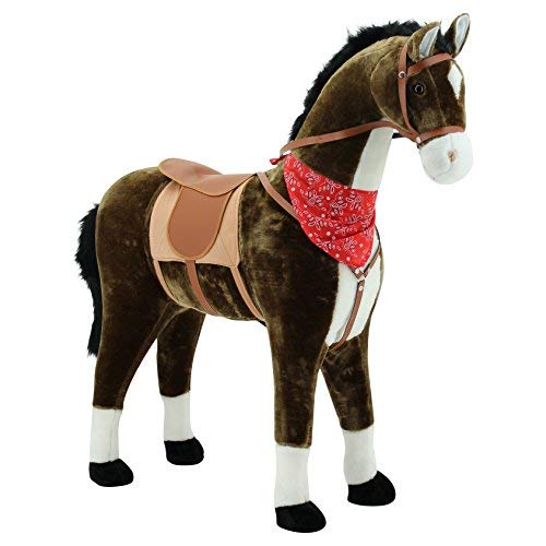 Sweety Toys 5048 Plüschpferd Reittier Stehpferd chocolate Größe ca. 105 cm von Sweety Toys