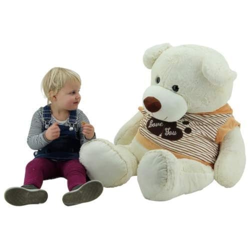 Sweety-Toys 5376 Riesen Teddybär 120 cm beige, Stickerei LOVE YOU, Love Teddy, Geschenkidee für Verliebte Sweety-Toys 5376 Riesen Teddybär 120 cm beige, Stickerei LOVE YOU, Love Teddy, Geschenkidee für Verliebte von Sweety Toys