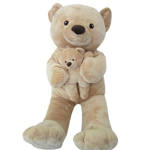 Sweety Toys 6014 XXL Teddy Teddybär Sandfarben Mama 90 cm mit Baby 28 cm Riesenteddy 2in1 supersüss softweich Sweety Toys 6014 XXL Teddy Teddybär Sandfarben Mama 90 cm mit Baby 28 cm Riesenteddy 2in1 supersüss softweich von Sweety Toys