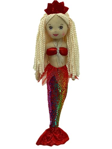 Sweety Toys 13357 Stoffpuppe Meerjungfrau Plüschtier Prinzessin 45 cm rot von Sweety Toys