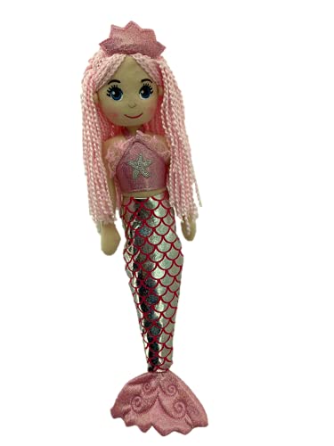 Sweety Toys 13364 Stoffpuppe Meerjungfrau Plüschtier Prinzessin 45 cm pink von Sweety Toys