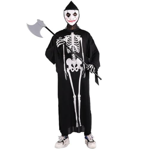 Halloween Kostüme Für Erwachsene Gruseliges Skelett Kostüm Für Erwachsene Teenager Kostüm Cosplay Party Body Rollenspiel Overall Halloween Kostüme Für Erwachsene Herren Und Damen Skelett von Swetopq