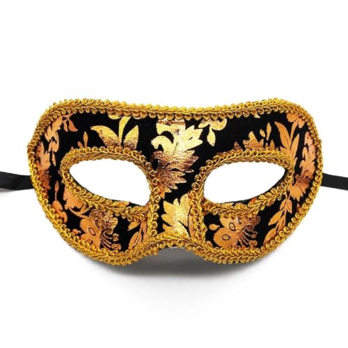 Swetopq Herren Maskerade Maske Vintage Venezianische Maske Halbe Gesichtsmaske Männliche Party Maske Halloween Kostüme Zubehör Für Karneval Maskerade Maske Für Männer Halloween Halbe Gesichtsmaske von Swetopq