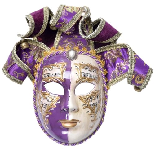 Swetopq Venedig-Maske Vollgesichtsmaske Narren-Masken Wanddekoration Vintage Frauen Gesicht Cosplay Requisiten Narrenmasken Vollgesicht Frauen Gesicht für Maskerade Partys von Swetopq