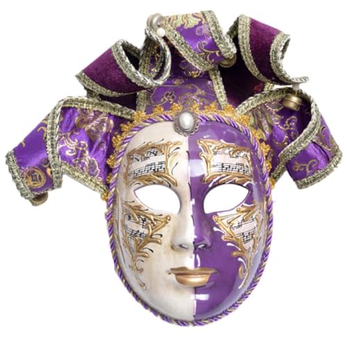 Venedig Maske Vollgesichts Maskerade Maske Narrenmasken Venezianische Maske Wanddekoration Vintage Frauen Gesichtsmaske Cosplay Requisiten Venezianische Narrenmaske Vollgesichts Maskerade Maske Frauen von Swetopq