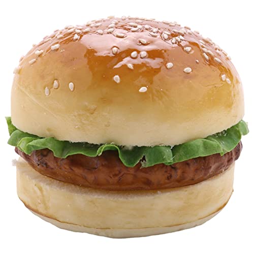 Swiixxer 1 Stueck Realistische Hamburger Simulation Gefaelschte Hamburger Baeckerei Display Kinder Lebensmittel Brot Spielzeug Dekoration Fotografie Requisiten Nicht Inbegriffen Die Platte von Swiixxer