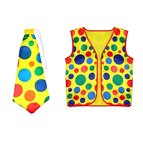 Swiixxer 2Er-Pack Clown-KostüM-Set, Clown-PerüCke, Nasenweste für Cheer, Halloween, Cosplay, Partys, Karneval, Verkleidung Swiixxer 2Er-Pack Clown-KostüM-Set, Clown-PerüCke, Nasenweste für Cheer, Halloween, Cosplay, Partys, Karneval, Verkleidung von Swiixxer