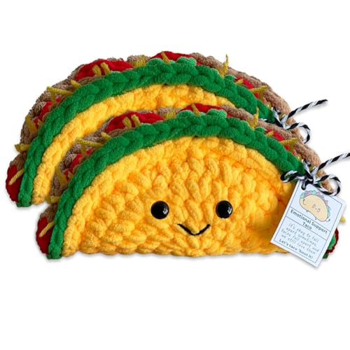 Swiixxer Emotionale Tacos, Häkeln, Handgemachte Süße Positive Tacos, Sentimentale Geschenke für und Familie, Plüschtiere Swiixxer Emotionale Tacos, Häkeln, Handgemachte Süße Positive Tacos, Sentimentale Geschenke für und Familie, Plüschtiere von Swiixxer
