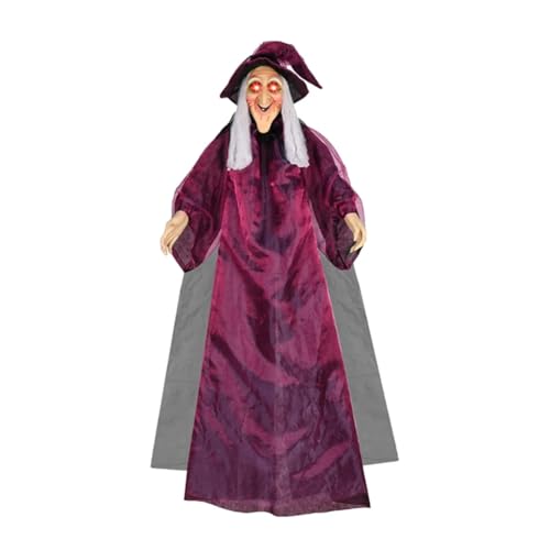 Swiixxer Halloween-Dekoration, Sprachsteuerung, Hexe, Großes Hängendes Gespenst, Leuchtende Geräusche Erzeugende Stange, Geisterhaus, Horror-Dekoration Swiixxer Halloween-Dekoration, Sprachsteuerung, Hexe, Großes Hängendes Gespenst, Leuchtende Geräusche Erzeugende Stange, Geisterhaus, Horror-Dekoration von Swiixxer