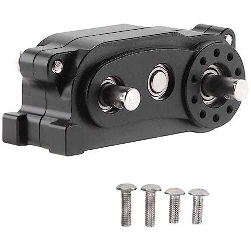 Swiixxer PräFix Getriebe Verteiler Getriebe für 1/10 RC Crawler Auto Axial SCX10 & SCX10 II 90046 Upgrade Teile, Schwarz von Swiixxer