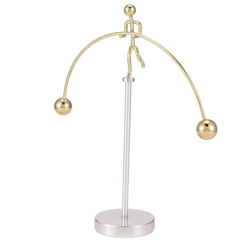 Swiixxer Stahl Physik Spielzeug Kinetische Kunst Balance Spielzeug Balancing Dekompressive Wissenschaft Psychologie BüRo Spielzeug für Schreibtisch Gold von Swiixxer