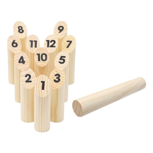 Swiixxer Wurfspiel mit Nummerierten Holzblöcken, Werfen, Bowling, Streuen, Familienspiel, Hofspielset für Partyspielplatz Swiixxer Wurfspiel mit Nummerierten Holzblöcken, Werfen, Bowling, Streuen, Familienspiel, Hofspielset für Partyspielplatz von Swiixxer