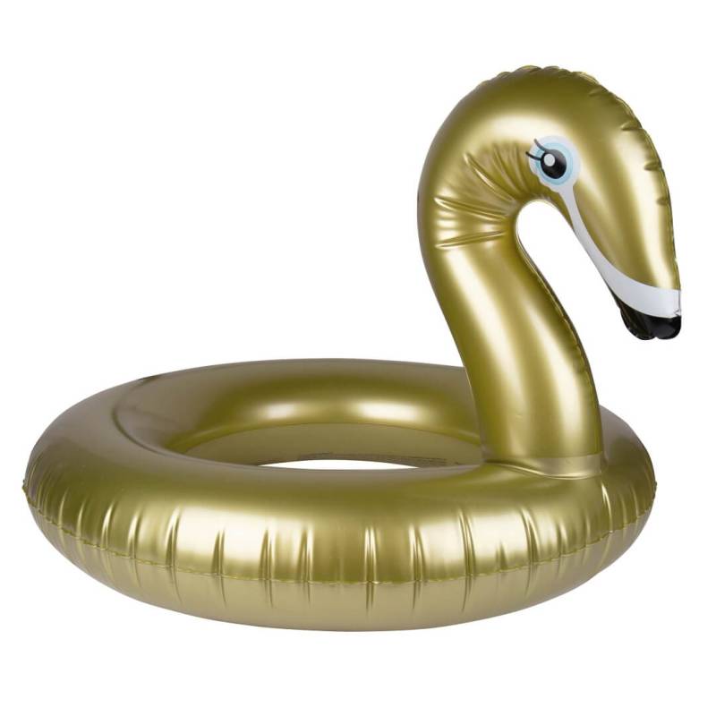 Aufblasbare Schwimmhilfe Goldener Schwan 95cm Schwimmring von Swim Essentials