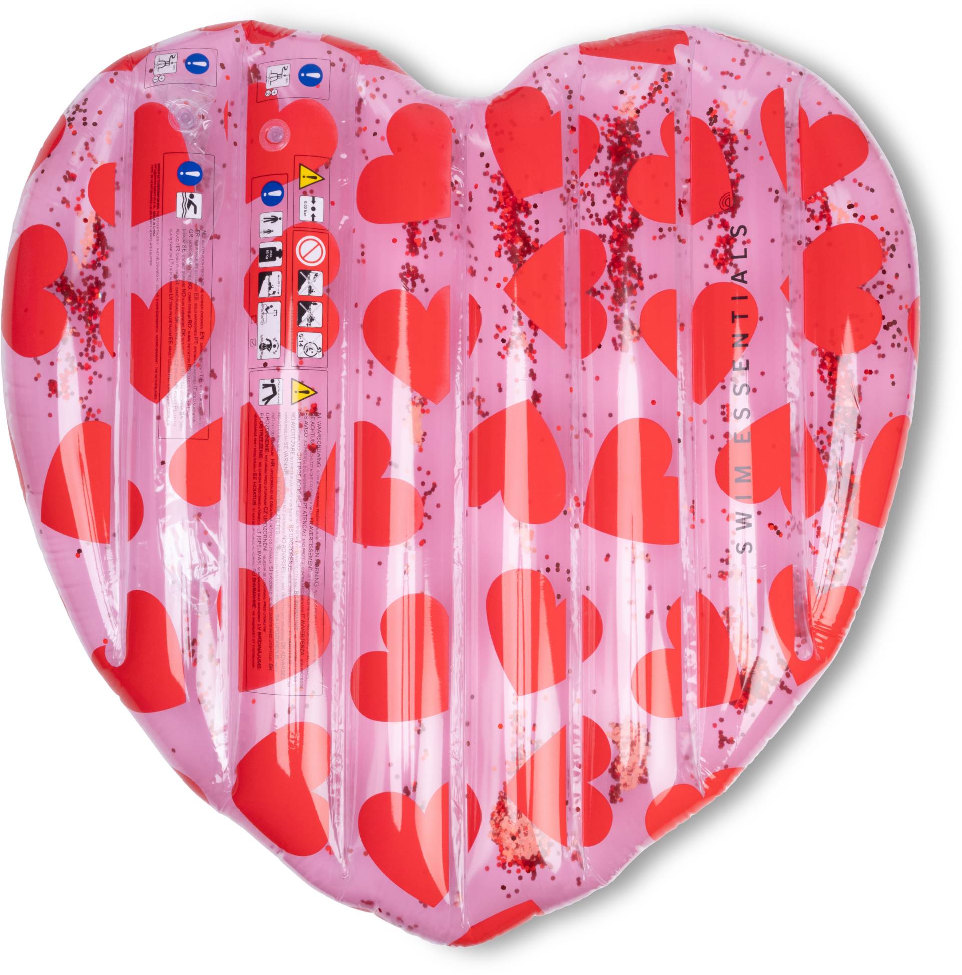 Swim Essentials Schwimmmatratze 150x100 cm, Red Hearts von Swim Essentials