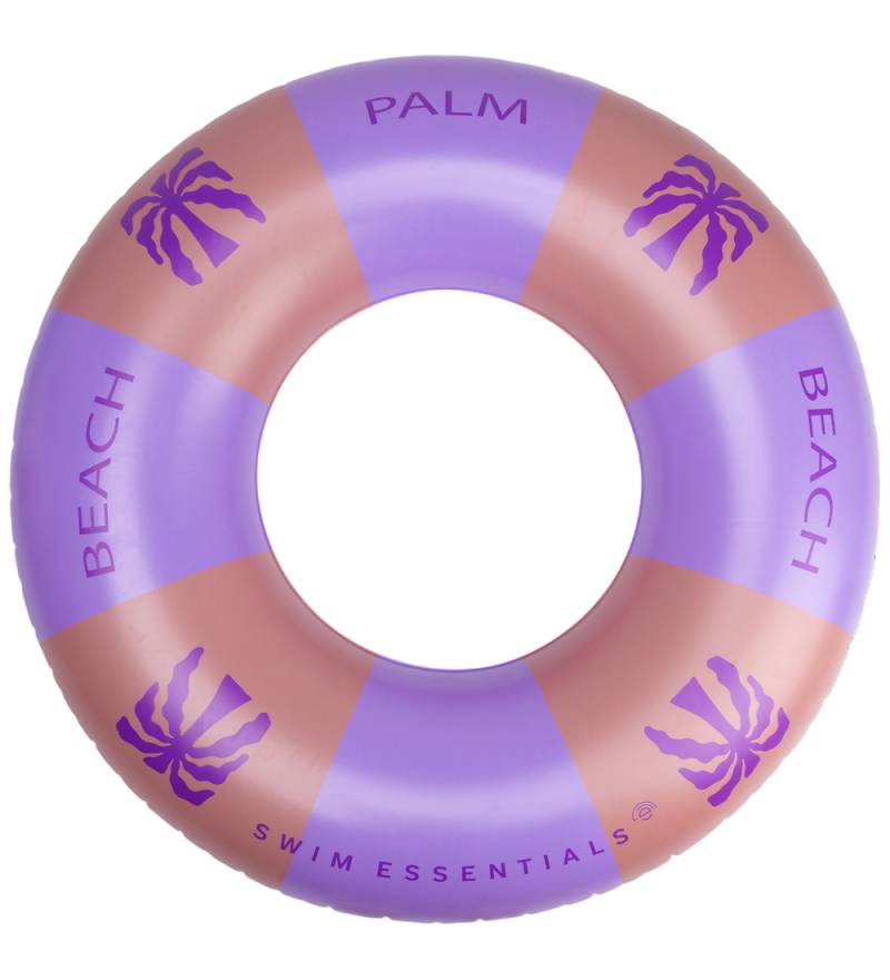 Swim Essentials Schwimmring - Palm Bäume - 120 cm - Lila/Orange - Swim Essentials - One Size - Schwimmring von Swim Essentials
