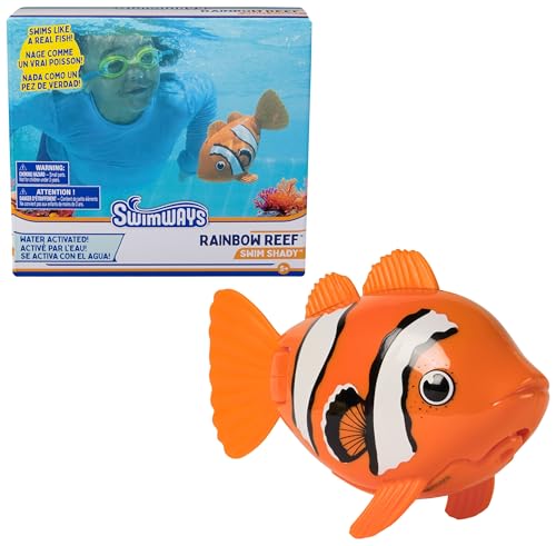 Swim Ways Regenbogen-Rifffisch-Spielzeug, Kinder-Schwimmzubehör und Wasserspielzeug, Schwimmlern-Pool-Spielzeug für Kinder ab 5 Jahren, Batterien enthalten, Schwimmen schattig Swim Ways Regenbogen-Rifffisch-Spielzeug, Kinder-Schwimmzubehör und Wasserspielzeug, Schwimmlern-Pool-Spielzeug für Kinder ab 5 Jahren, Batterien enthalten, Schwimmen schattig von Swim Ways