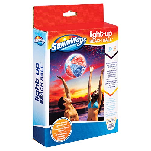 SwimWays 6045218 - Light Up Beach Ball, beleuchteter Wasserball mit Stern Design, Durchmesser 35, 5cm von Swim Ways