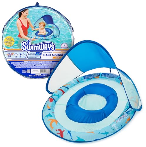SwimWays Aufblasbares Sonnendach für Kinder von 9-24 Monaten, Hai-Design von Swim Ways