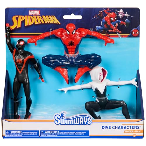 SwimWays Marvel Spidey Dive Characters 3er-Pack, Schwimmbad-Zubehör und Kinder-Pool-Spielzeug, Pool-Partyzubehör und Wasserspielzeug für Kinder ab 5 Jahren SwimWays Marvel Spidey Dive Characters 3er-Pack, Schwimmbad-Zubehör und Kinder-Pool-Spielzeug, Pool-Partyzubehör und Wasserspielzeug für Kinder ab 5 Jahren von Swim Ways