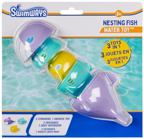 Swim Ways SwimWays Nistendes Fisch-Wasserspielzeug, Kinder-Poolzubehör & Schwimmbad-Spielzeug, 3-in-1-Pool-Spielzeug mit Fischmotiven für Kinder ab 3 Jahren von Swim Ways