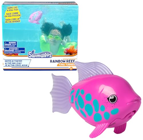 SwimWays Regenbogen-Rifffisch-Spielzeug, Kinder-Schwimmzubehör und Wasserspielzeug, Schwimmspielzeug für Kinder ab 5 Jahren, Batterien enthalten, Thunfischwender SwimWays Regenbogen-Rifffisch-Spielzeug, Kinder-Schwimmzubehör und Wasserspielzeug, Schwimmspielzeug für Kinder ab 5 Jahren, Batterien enthalten, Thunfischwender von Swim Ways