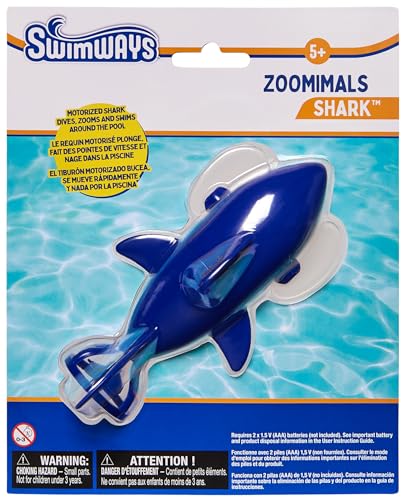 SwimWays Zoomimals Hai-Spielzeug, Kinder-Poolzubehör & Schwimmbad-Spielzeug, Pool-Tauchspielzeug & Torpedo-Pool-Spielzeug für Kinder ab 5 Jahren von Swim Ways