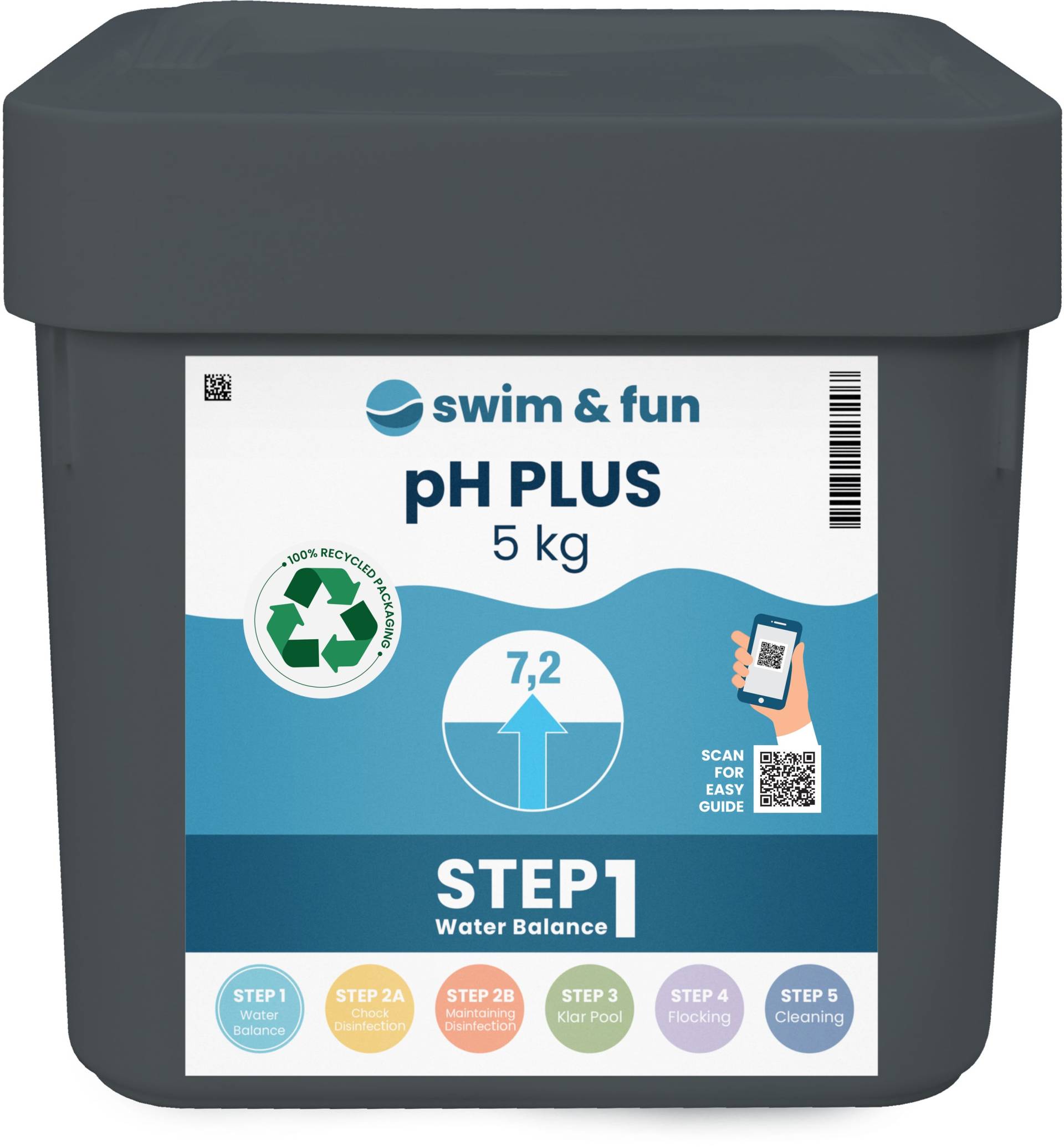 Swim & Fun PH-Plus 5 kg, Grau Swim & Fun PH-Plus 5 kg, Grau von Swim & Fun