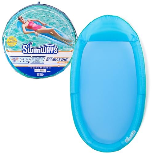 SwimWays Spring Float Premium Hängematte Pool Liege, Aufblasbare Pool Schwimmt Erwachsene mit Schneller Inflation Ab 15 Jahren, Himmelblau SwimWays Spring Float Premium Hängematte Pool Liege, Aufblasbare Pool Schwimmt Erwachsene mit Schneller Inflation Ab 15 Jahren, Himmelblau von SwimWays