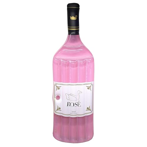 Swimline Aufblasbare Rose Wein Flasche Pool Float Pink 233,7 x 68,6 cm von Swimline