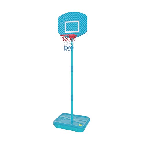 Swingball Basketball für alle Oberflächen, blau, Outdoor-Aktivitäten, Gartenspiele, Basketballkorb, geeignet für jeden ab 6 Jahren von Swingball