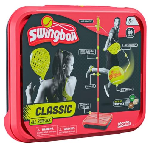 Swingball 7287 Classic All Surface Set für alle Oberflächen, rot/gelb, 42 x 50 x 11 cm von Swingball