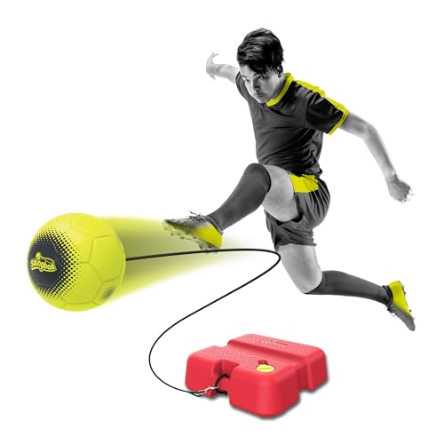 Swingball All Surface Soccer Trainer | Reflex Football | Rot/Gelb | Kinder 3+ | Fußballtrainer | Garten und Outdoor Ballspielzeug von Swingball
