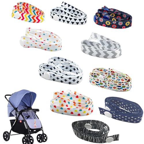 Spielzeug Gurt Halter 10 Stück Verstellbarer Kinderwagenriemen Anti-Drop-Flaschenclip Gürtelhalter Cartoon Muster von SwirlColor