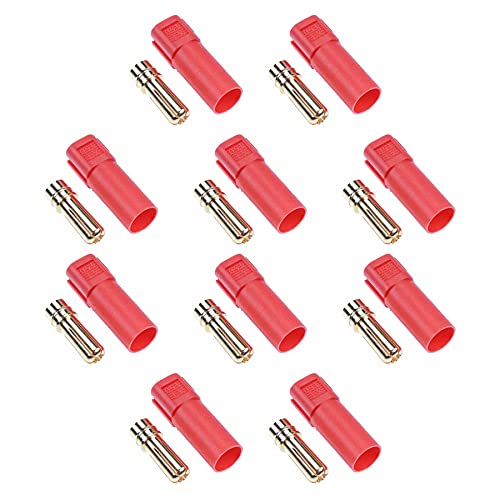 Red Male XT150 Vergoldeter Stecker 60A Amass RC DIY Hobby Elektronik Anschluss (10 Stück) von Switch Electronics