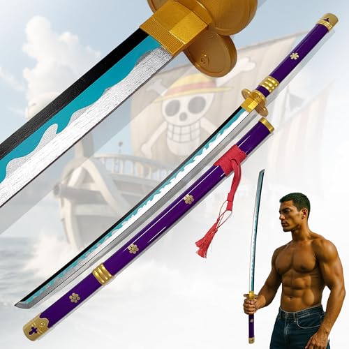 One Piece – Oden’s Enma Schwert – Replik aus Holz mit Scheide – leichtes Deko- und Cosplay-Schwert aus Bambus – Anime-Schwert für Sammler & Zoro-Fans – 99 cm lang One Piece – Oden’s Enma Schwert – Replik aus Holz mit Scheide – leichtes Deko- und Cosplay-Schwert aus Bambus – Anime-Schwert für Sammler & Zoro-Fans – 99 cm lang von Swords and more