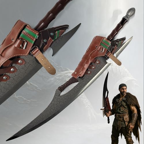 Swords and more Monster Hunter Wilds Schwert Hope Blade I 91cm | Wilds Series Replik aus Stahl | Großschwert Sammlerstück mit Holzgriff für Fans & Gamer | Videospiel Deko von Swords and more