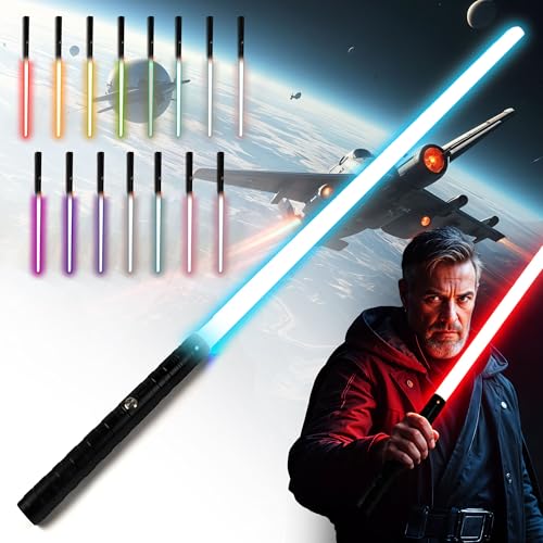XL Pro Lichtschwert, Laserschwert extra lang, Lightsaber, 99cm Gesamtlänge, 15 Farben, Soundeffekten, Duelltaugliches Design für Erwachsene und Kinder XL Pro Lichtschwert, Laserschwert extra lang, Lightsaber, 99cm Gesamtlänge, 15 Farben, Soundeffekten, Duelltaugliches Design für Erwachsene und Kinder von Swords and more