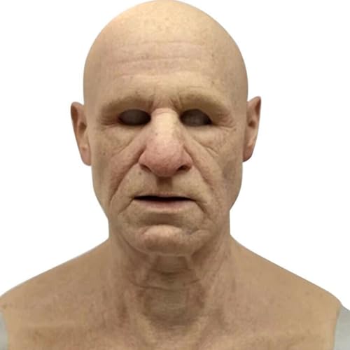 Halloween gruseliges Gesicht,realistische alte Mannmaske,Neuheit Horror Masken,für Halloween -Cosplay -Party -Requisiten. (Stil 2) von Swtgaah