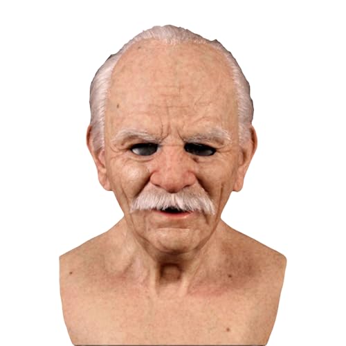 Halloween gruseliges Gesicht,realistische alte Mannmaske,Neuheit Horror Masken,für Halloween -Cosplay -Party -Requisiten. (Stil 3) von Swtgaah