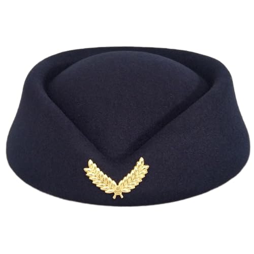 Einfarbiger weiblicher Flugbegleiterhut, süße Business-Uniform, Live-Show, Frauenkappen, Hüte, Luftgastgeberin, Cosplay Einfarbiger weiblicher Flugbegleiterhut, süße Business-Uniform, Live-Show, Frauenkappen, Hüte, Luftgastgeberin, Cosplay von Sxett