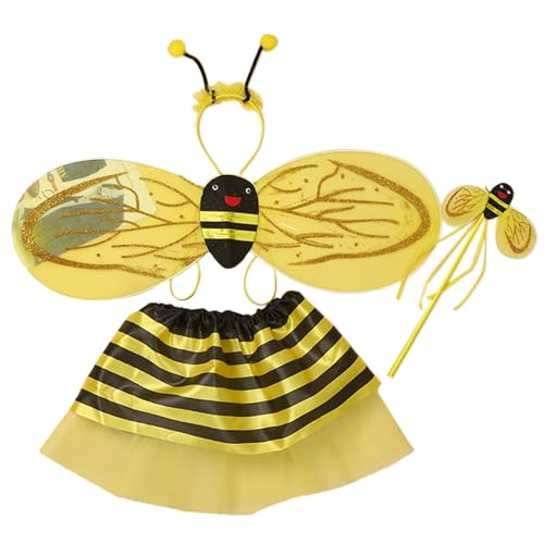 Schmetterlings-Kostüm-Set mit Flügel-Stirnband, Zauberstab, Rock für Kinder, Cosplay, Halloween, Weihnachten Schmetterlings-Kostüm-Set mit Flügel-Stirnband, Zauberstab, Rock für Kinder, Cosplay, Halloween, Weihnachten von Sxett