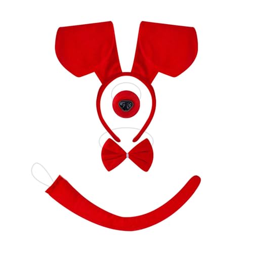 Sxett Hunde-Haarband, Halloween-Haarband, Requisiten, Plüsch-Ohr-Haarreifen, Kostümzubehör, Tier-Kopfbedeckung, Make-up-Dekorationen, Kostümzubehör von Sxett