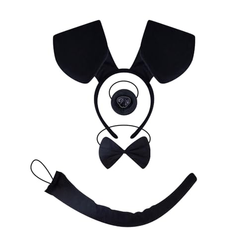 Sxett Hunde-Haarband, Halloween-Haarband, Requisiten, Plüsch-Ohr-Haarreifen, Kostümzubehör, Tier-Kopfbedeckung, Make-up-Dekorationen, Kostümzubehör von Sxett