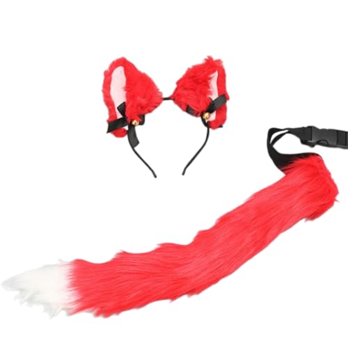 Sxett Katzenkostüm mit Haarreif, pelziger Schwanz, Halloween-Katzenkostüm für Kinder, Mädchen, Geburtstag, Weihnachten, Halloween, Cosplay, Katzenschwanz Sxett Katzenkostüm mit Haarreif, pelziger Schwanz, Halloween-Katzenkostüm für Kinder, Mädchen, Geburtstag, Weihnachten, Halloween, Cosplay, Katzenschwanz von Sxett