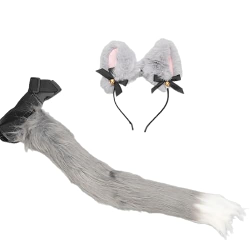 Sxett Katzenkostüm mit Haarreif, pelziger Schwanz, Halloween-Katzenkostüm für Kinder, Mädchen, Geburtstag, Weihnachten, Halloween, Cosplay, Katzenschwanz Sxett Katzenkostüm mit Haarreif, pelziger Schwanz, Halloween-Katzenkostüm für Kinder, Mädchen, Geburtstag, Weihnachten, Halloween, Cosplay, Katzenschwanz von Sxett