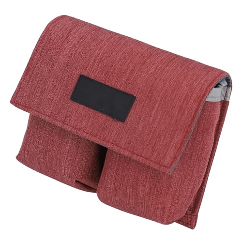 Sxhlseller Drohnenbatteriebeutel, Tragbarer Watefestes Staubdestfestes Nylonkameras Batteriekoffer 2 Taschen für Outdoor (Ziegelrot rot) von Sxhlseller