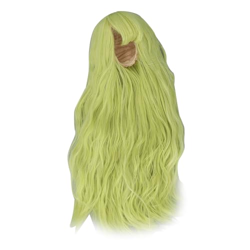 Sxhlseller Grüne Lange Perücke, Flaches Bang Doll Hair Mesh Tuchkappe für Kugelgelenk Puppendekoration (1/3 22-23 cm Kopfumfang) von Sxhlseller