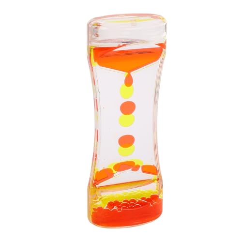 Sxhlseller Liquid Motion Bubbler für Sensorisches Spiel, Acrylfarbhötzhöhe Visueller Flüssigkeit Bubbler für Schreibtischdekoration, Kleines Beruhigendes Entspannendes Zappelspielzeug (rot Gelb) von Sxhlseller
