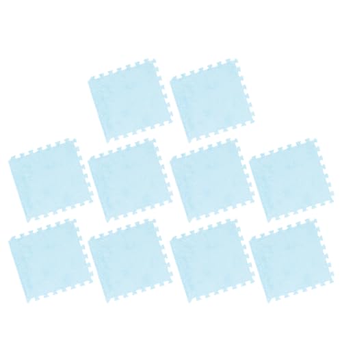 Sxhlseller Plüschschaumbodenmatte, Hautfreundlich Zugesetzte Sicherheit Cutable Plüsch Ineinandergreigend (hellblau) von Sxhlseller