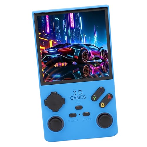 Sxhlseller Retro Handheld Game Console, Open Source Gaming -Konsole 256 GB Speicher mit 4 Zoll 720x720 Bildschirm für , RK3326 -Chip mit HiFi Stereo Lautsprechern für 2D 3D Spiele (Blue) von Sxhlseller